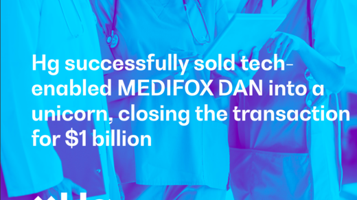 Hg successfully sold tech-enabled MEDIFOX DAN into a unicorn, closing the transaction for $1 billion