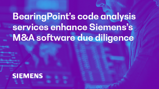 BearingPoint’s code analysis services enhance Siemens’s M&A software due diligence