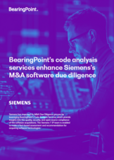 BearingPoint’s code analysis services enhance Siemens’s M&A software due diligence